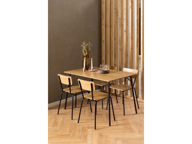 Krzesło Peru dąb/czarne - ACTONA